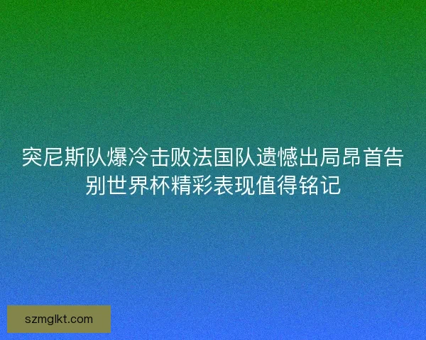 突尼斯队爆冷击败法国队遗憾出局昂首告别世界杯精彩表现值得铭记